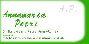 annamaria petri business card